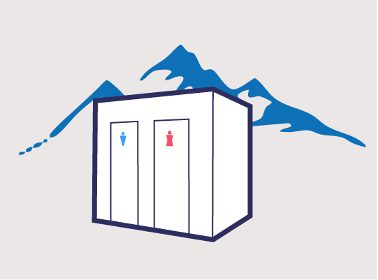 Sanitärcontainer klein (10 Fuß)